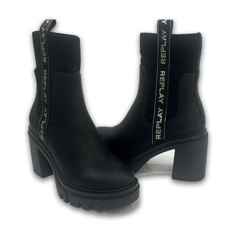 Μποτάκια με τακούνι Replay JEN TAPE RN620012S