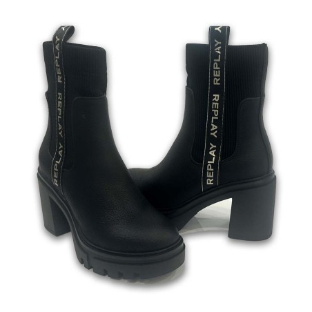 Μποτάκια με τακούνι Replay JEN TAPE RN620012S