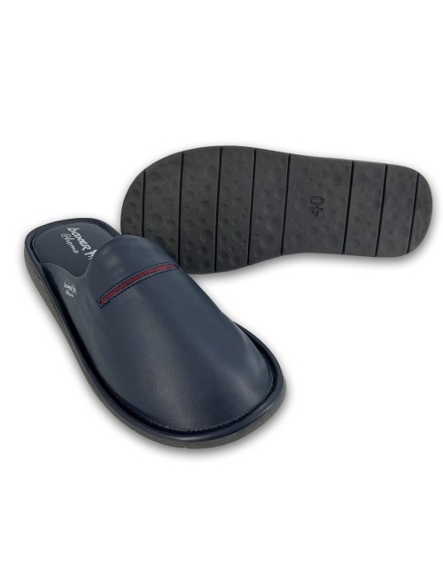 Ανδρικές δερμάτινες παντόφλες Boxer