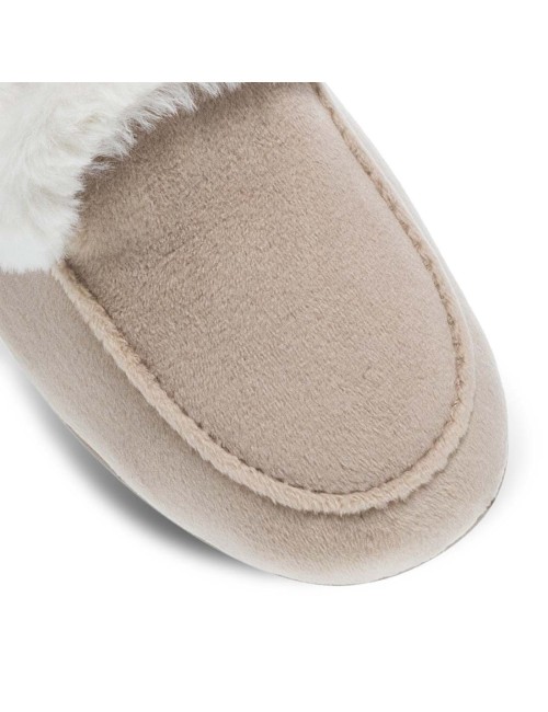 Γυναικεία παντόφλα κλειστή με γουνάκι Parex