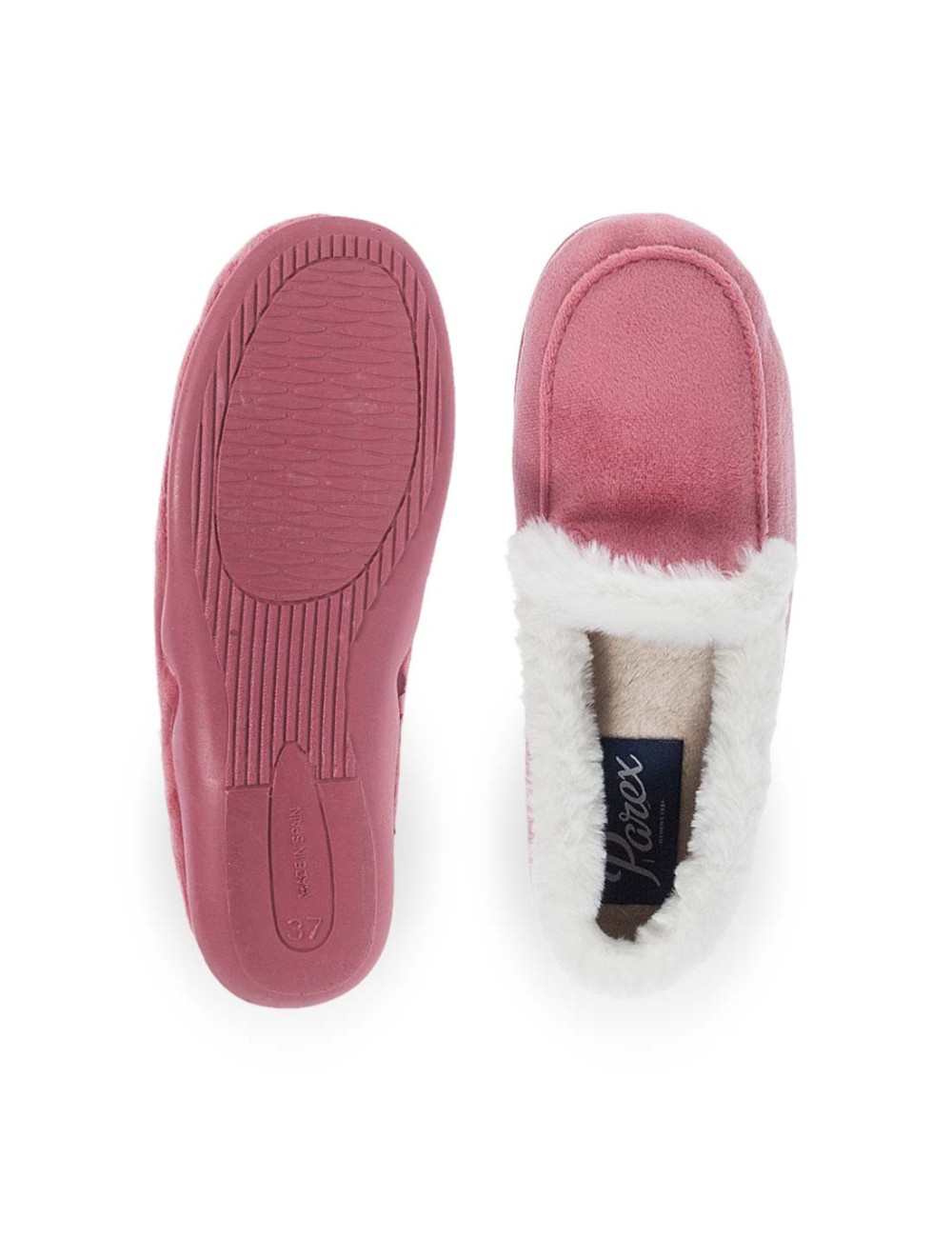 Γυναικεία παντόφλα κλειστή με γουνάκι Parex