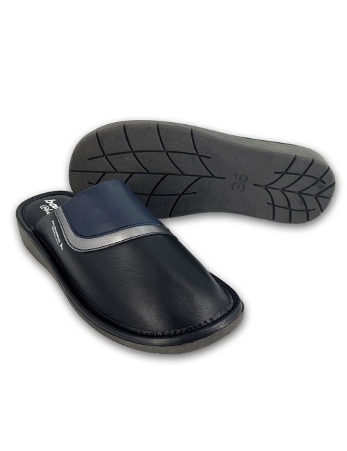 Γυναικείες δερμάτινες παντόφλες Boxer