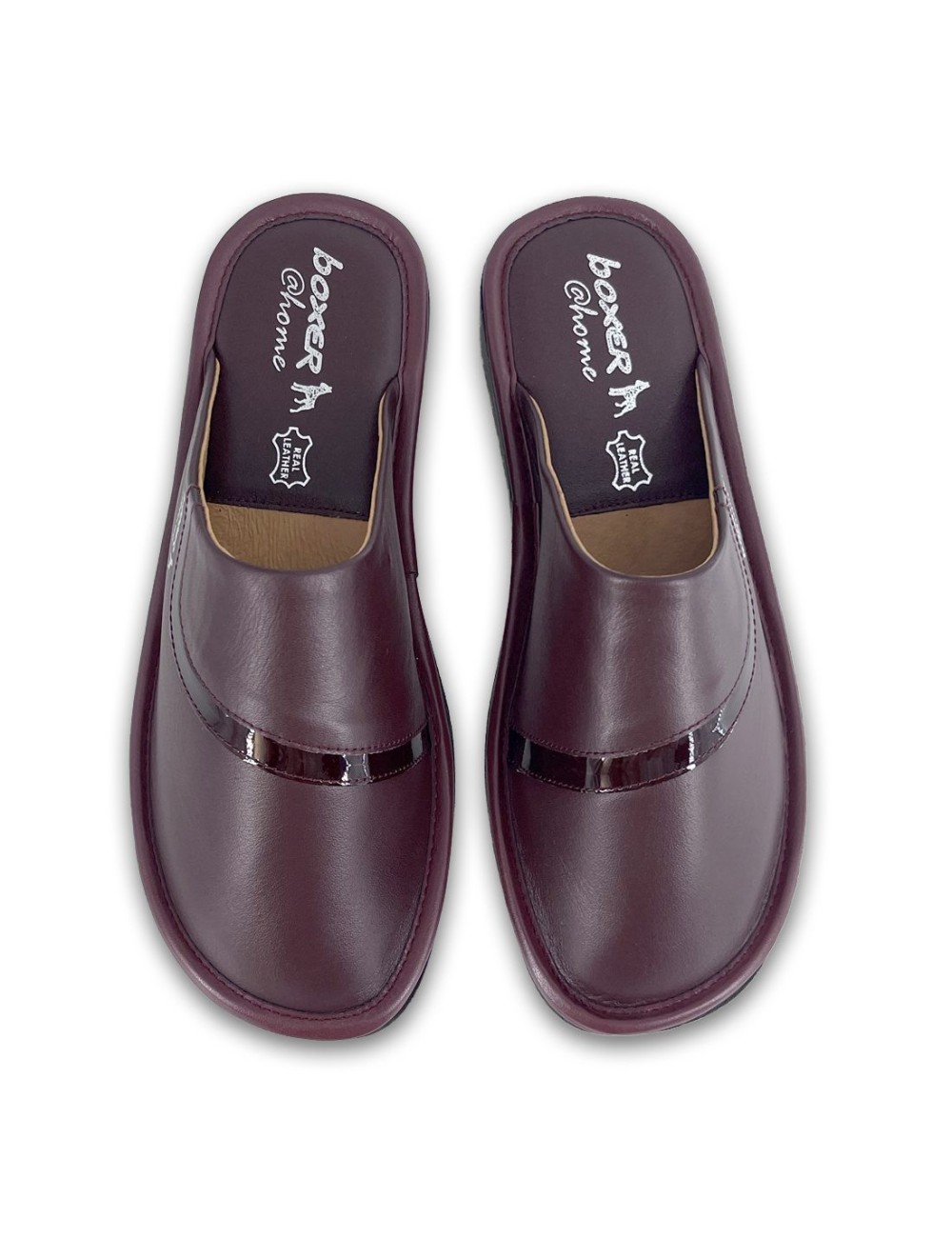 Γυναικείες δερμάτινες παντόφλες Boxer