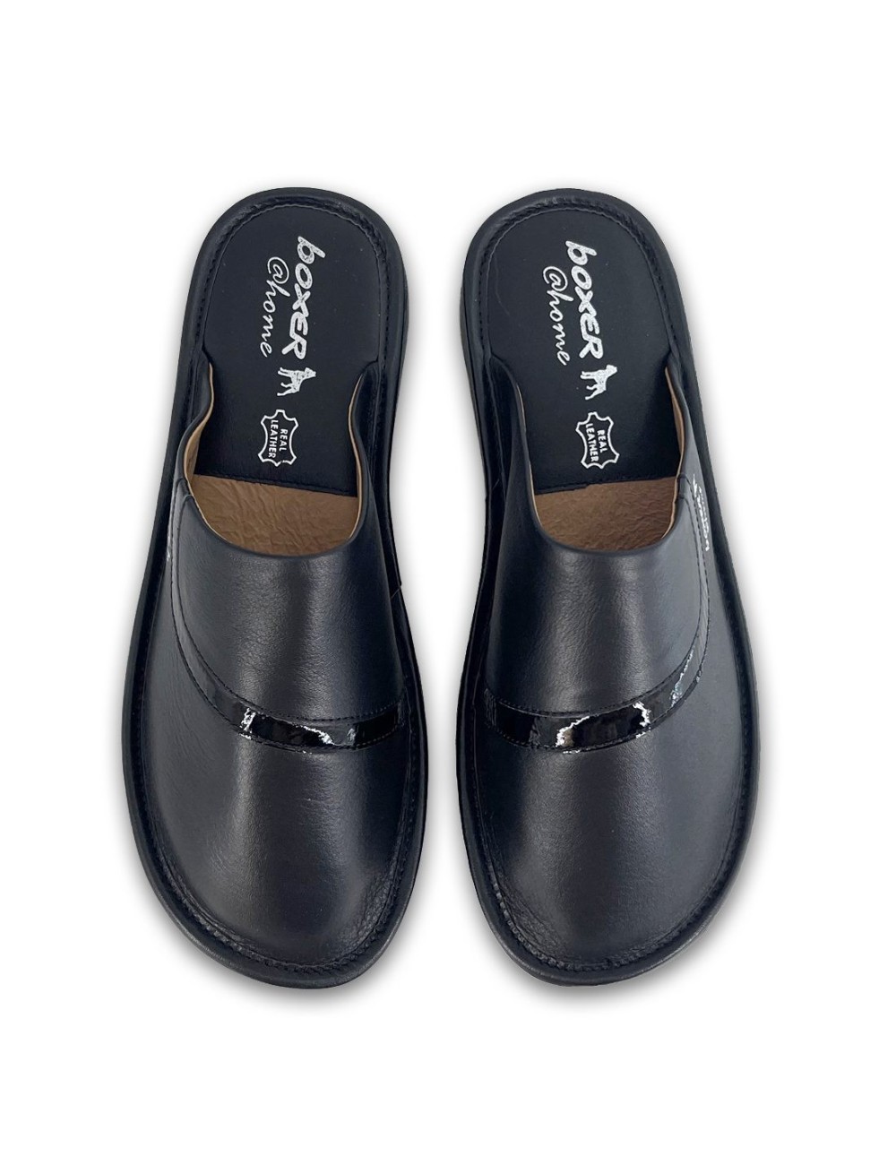 Γυναικείες δερμάτινες παντόφλες Boxer