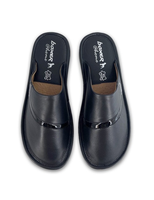 Γυναικείες δερμάτινες παντόφλες Boxer