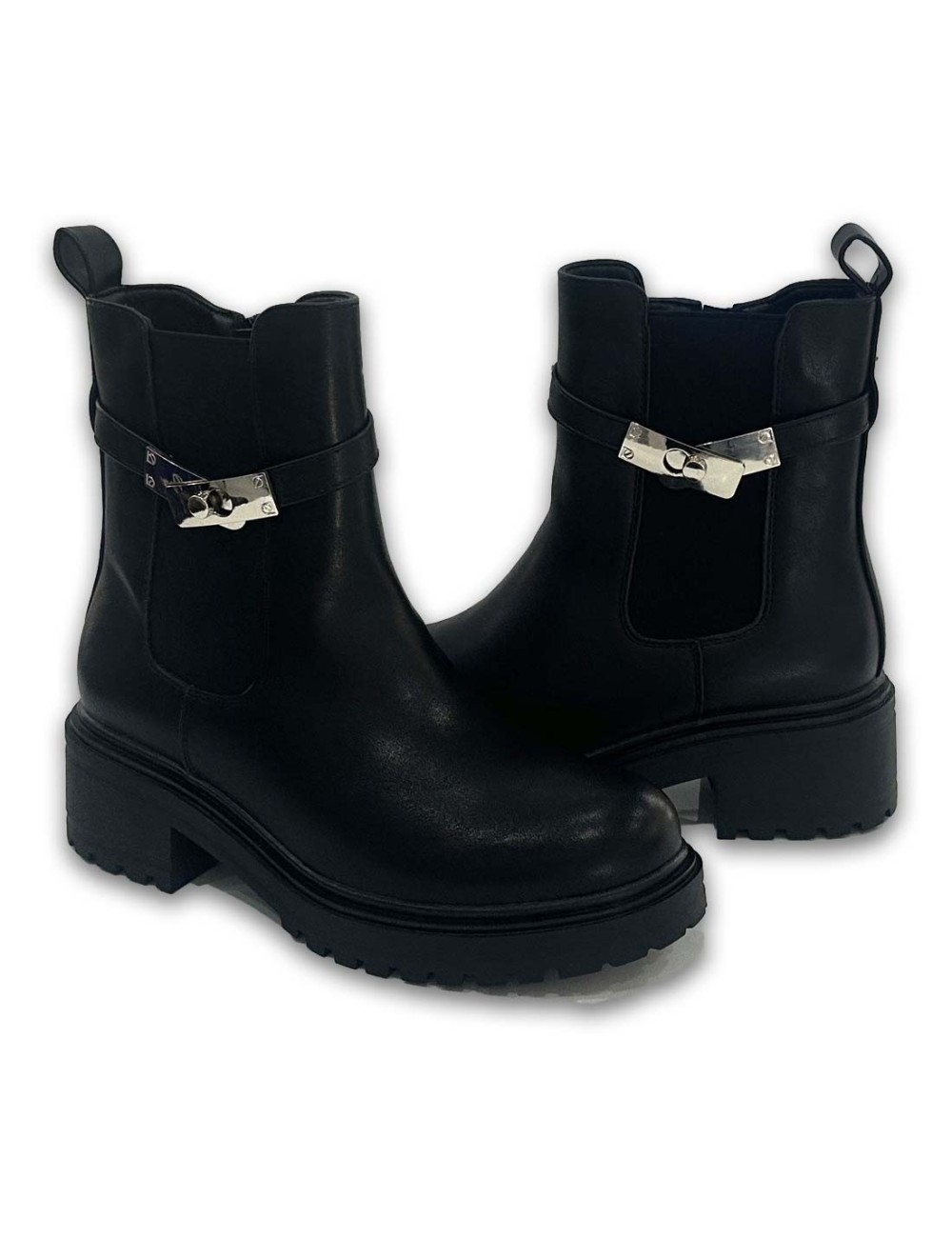 Μποτάκια με φερμουάρ και λάστιχο W25275