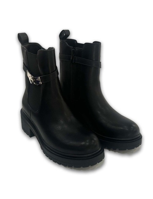 Μποτάκια με φερμουάρ και λάστιχο W25275