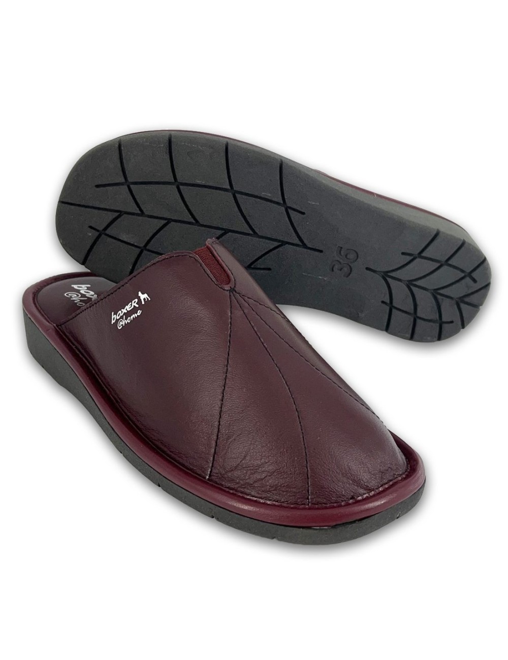 Γυναικείες δερμάτινες παντόφλες Boxer