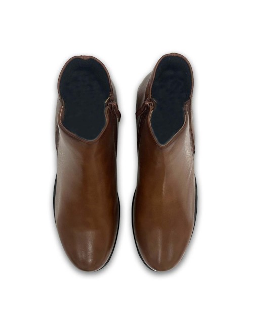 Μποτάκια με φερμουάρ και λάστιχο W25001