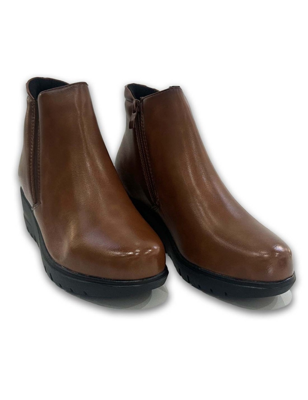 Μποτάκια με φερμουάρ και λάστιχο W25001