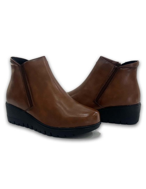 Μποτάκια με φερμουάρ και λάστιχο W25001