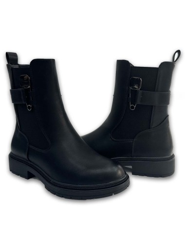 Μποτάκια με φερμουάρ και λάστιχο W24328